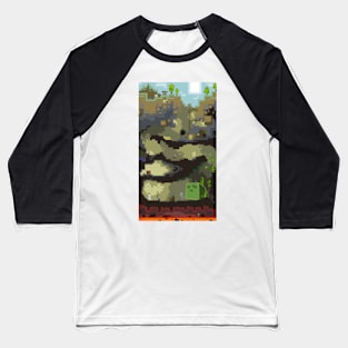 Minecraft Progression Map Baseball T-Shirt